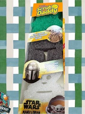 Star Wars Mandalorian Scrub Daddy 3 Pack New